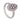 A modern, 18ct white gold, ruby & diamond set cluster ring.