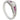 A modern, 18ct white gold, ruby & diamond set cluster ring.