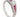 A modern, 18ct white gold, ruby & diamond set ring.
