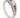 A modern, 18ct white gold, ruby & diamond set ring.