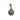 A modern, 18ct yellow gold, Tahitian pearl & diamond set pendant