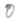 A modern, 18ct white gold, tanzanite & diamond set cluster ring