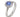 A modern, 18ct white gold, tanzanite & diamond set cluster ring.
