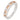 A modern 18ct white & yellow gold, diamond set, five stone half eternity ring.