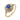 A modern, 18ct yellow gold, sapphire & rose cut diamond set cluster ring
