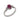 A modern, 18ct white gold, ruby & diamond set three stone ring