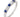 A modern, 18ct white gold, sapphire & diamond set, five stone half eternity ring.