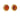 A pair of modern, amber set, circular stud earrings