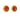 A pair of modern, amber set, circular stud earrings
