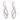 A pair of modern, 18ct white gold, diamond set drop earrings