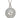 A modern, silver & white enamel, abstract pendant & chain.