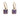 A pair of modern, 9ct yellow gold, amethyst & diamond set cluster drop earrings