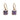 A pair of modern, 9ct yellow gold, amethyst & diamond set cluster drop earrings