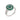 A modern, 18ct white gold, emerald & diamond set cluster ring