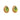 A pair of modern, 9ct yellow gold, peridot set, cord edged stud earrings