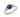A modern, 18ct white gold, sapphire & diamond set, three stone ring