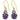 A pair of modern, silver & silver gilt, amethyst & diamond set cluster drop earrings