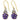 A pair of modern, silver & silver gilt, amethyst & diamond set cluster drop earrings.