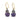 A pair of modern, silver gilt, amethyst set cluster drop earrings
