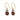 A pair of modern, silver & silver gilt, garnet set drop earrings