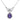 A modern, 18ct white gold, pear cut amethyst & diamond set bow necklace