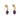 A pair of modern, 9ct yellow gold, amethyst set drop earrings