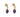 A pair of modern, 9ct yellow gold, amethyst set drop earrings