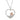 A modern, silver & partial gilt, diamond set, open work, heart shaped, floral pendant & chain