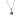 A modern, 18ct white gold, ruby & diamond set cluster pendant & chain
