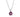 A modern, 18ct white gold, ruby & diamond set, oval cluster pendant & chain