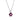 A modern, 18ct white gold, ruby & diamond set, oval cluster pendant & chain