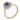 A modern, 9ct yellow gold, amethyst & diamond set cluster ring.