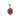 A modern, 9ct yellow gold, ruby set cluster pendant
