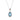 Blue Topaz Set Pendant & Chain