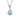 A modern, silver, blue topaz set pendant & chain