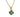 A modern, 18ct yellow gold, emerald & diamond set pendant & chain