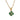 A modern, 18ct yellow gold, emerald & diamond set pendant & chain