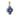 A modern, 18ct white gold, sapphire & diamond set pendant