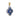 A modern, 18ct white gold, sapphire & diamond set pendant