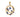 A modern, 9ct yellow gold, sapphire set circular pendant