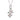 A modern, silver & enamel, pearl set, dogwood spray pendant & chain