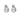 A pair of 18ct white gold, diamond set, Tremblant stud earrings