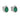 A pair of modern, 18ct white gold, emerald & diamond set stud earrings