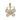 A modern, 9ct yellow gold, opal set, four stone butterfly pendant
