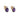 A pair of modern, 9ct yellow gold, amethyst & diamond set stud earrings