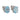 A pair of modern, 9ct white gold, blue topaz set stud earrings