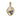 A modern, 9ct yellow gold, sapphire set pendant