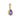 A modern, 9ct yellow gold, amethyst set pendant