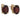 A pair of 9ct yellow gold, garnet set stud earrings.