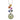 A modern, 18ct white gold, Tahitian pearl & multi coloured sapphire set pendant & chain.